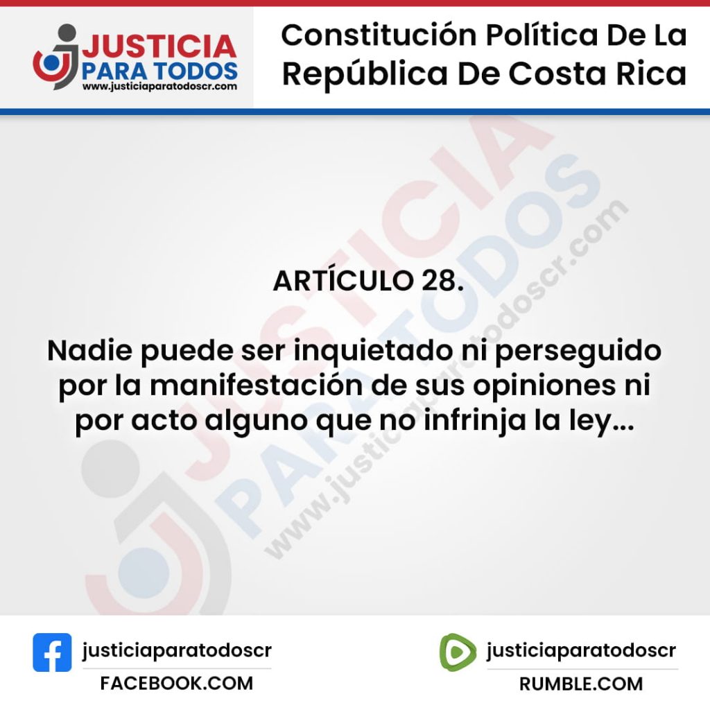 Constitución Costa Rica - Articulo 28