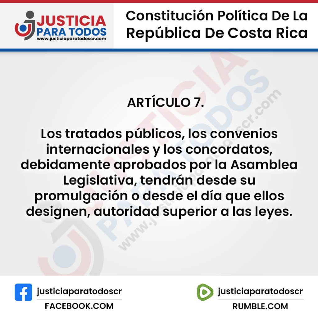 Constitución Costa Rica - Articulo 7